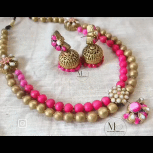 Lustrous Red Pearl Necklace