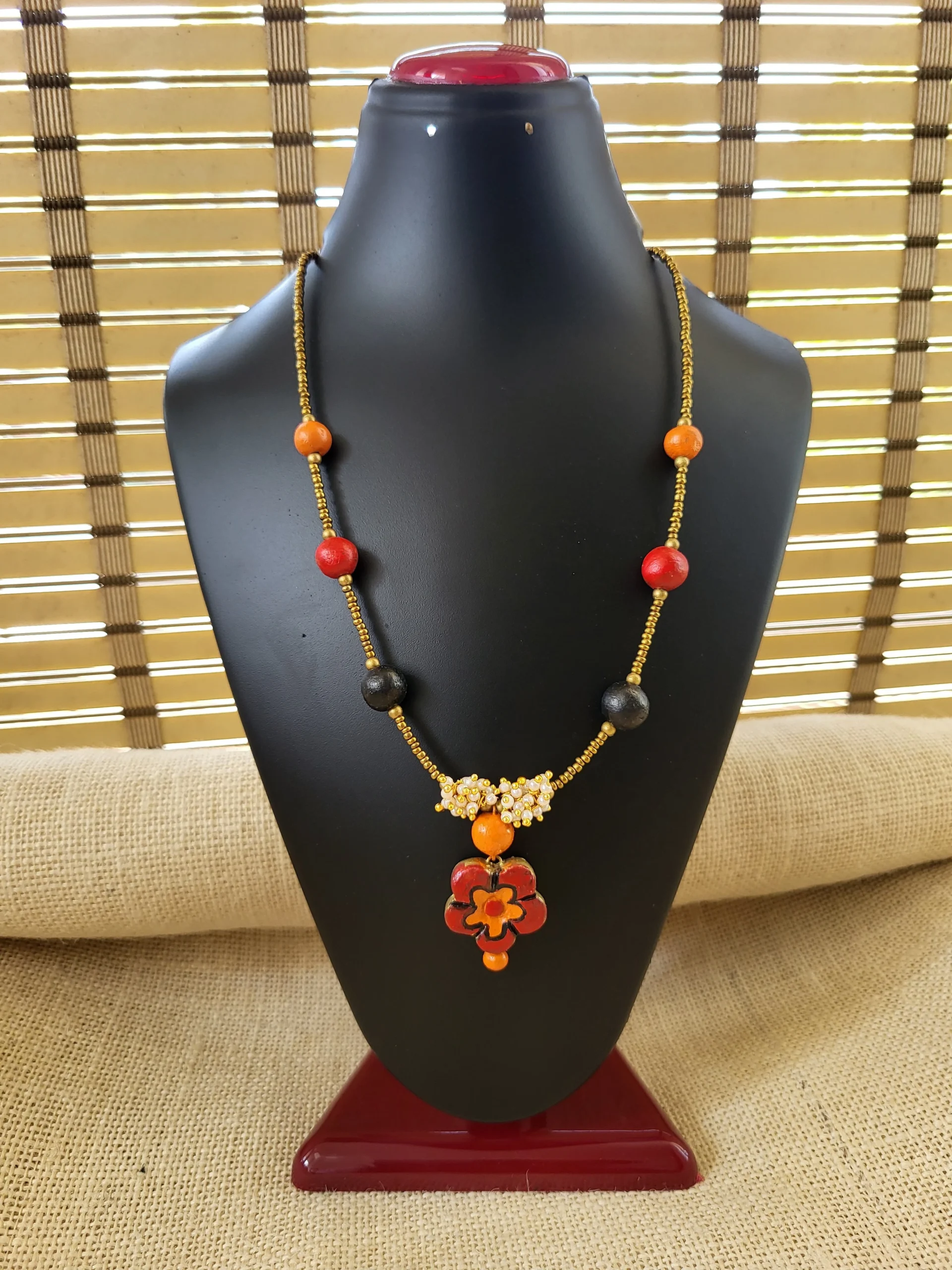 Handmade terracotta daily wear in orange